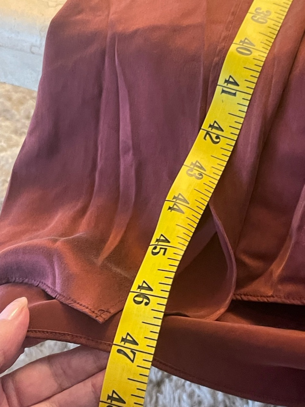Reiss Designer 100% Silk Robe SMALL Coquette Maxi Long Mulberry Color Luxury - Picture 11 of 11
